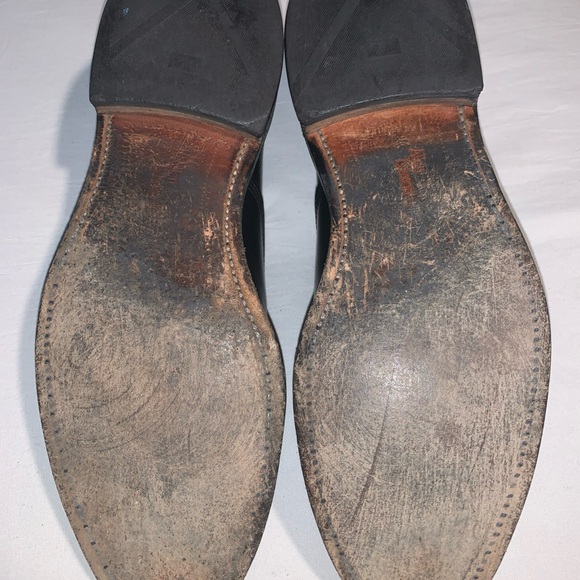 Allen Edmonds Black Leather Oxfords Park Avenue size 11 B display picture 3